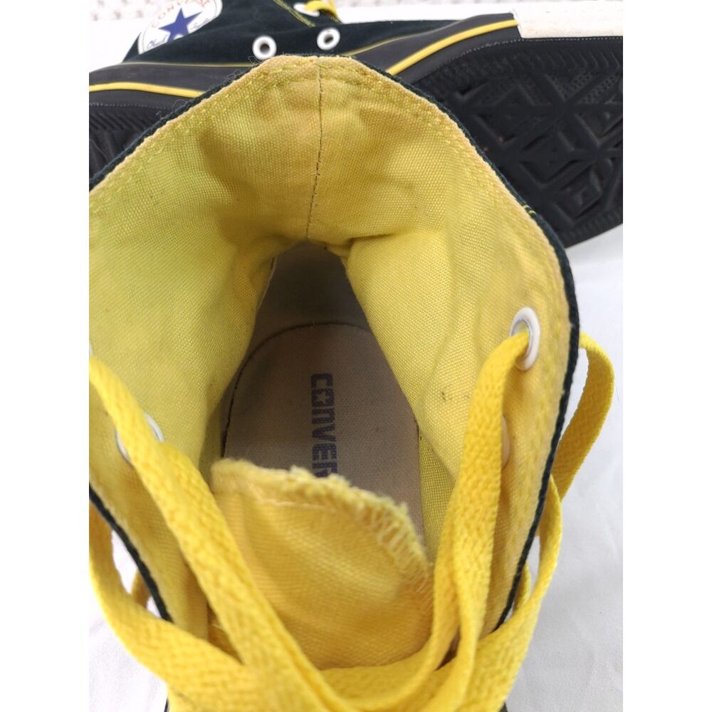 Converse Chuck Taylor All Star High Top Sneakers Black Yellow Men's 8 Women's 10 - Picture 10 of 10
